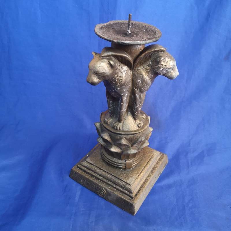 3 Leopard candle holder. Vintage beautifully made. Size in pictures