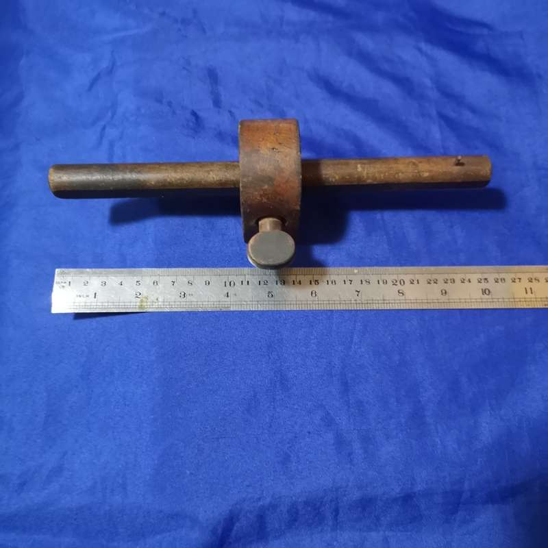 VINTAGE Mortise Guage Wooden Measuring Sliding Ruler Marking Scribe Guage Tool