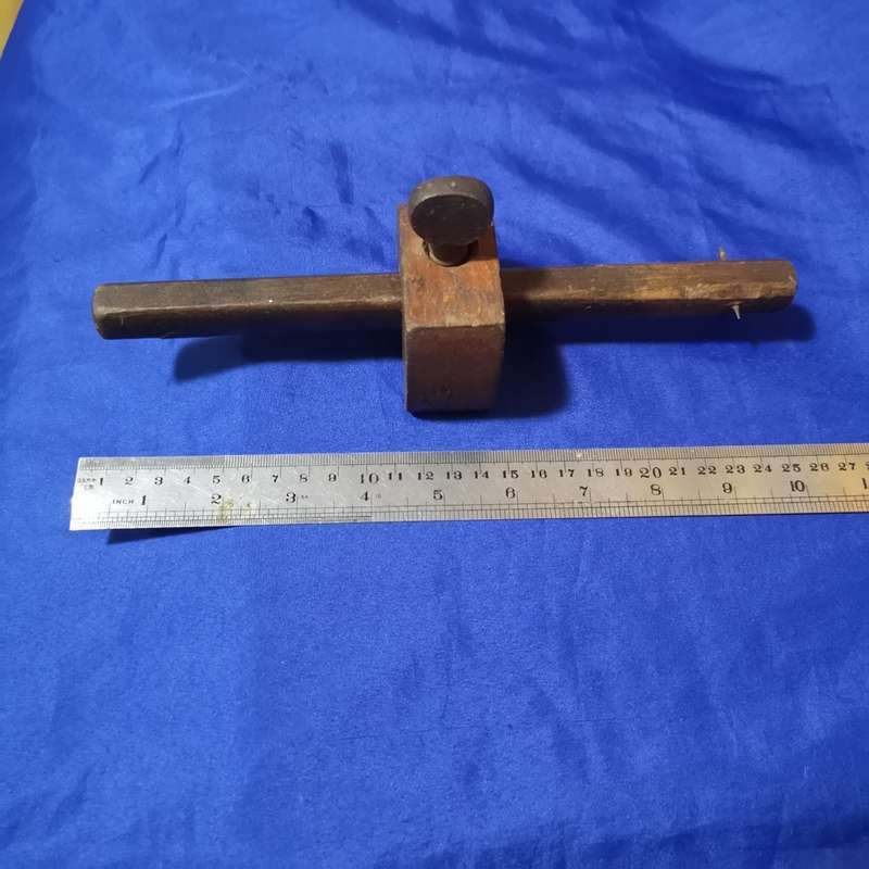 VINTAGE Mortise Guage Wooden Measuring Sliding Ruler Marking Scribe Guage Tool