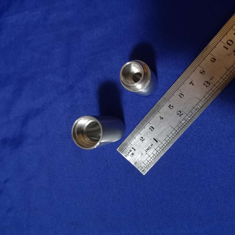 Miniature Stainless steel storage tube, heavy gauge, threaded lid.