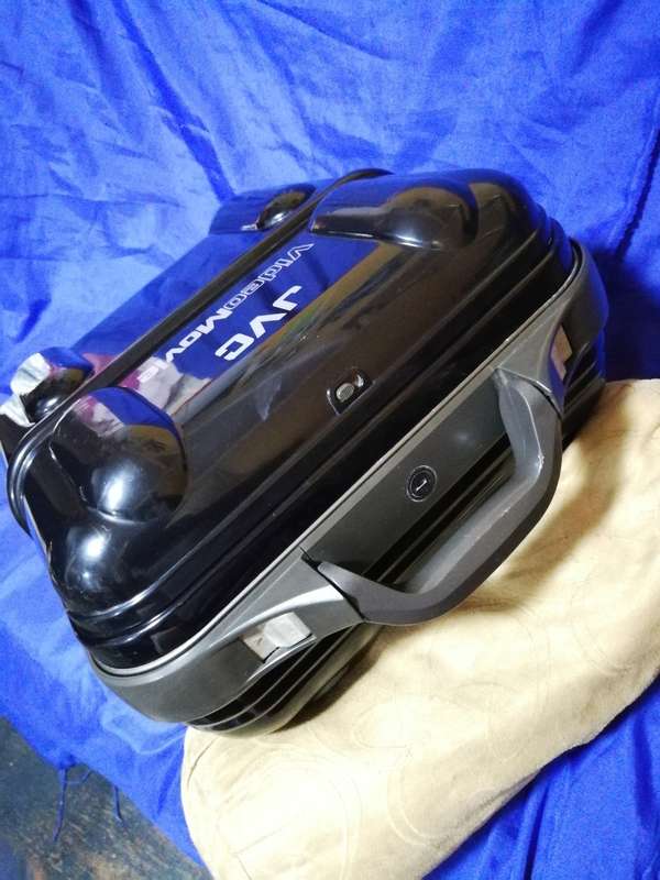 Vintage JVC Movie Camera Clamshell Case. With clip on shoulder straps. Avant Garde