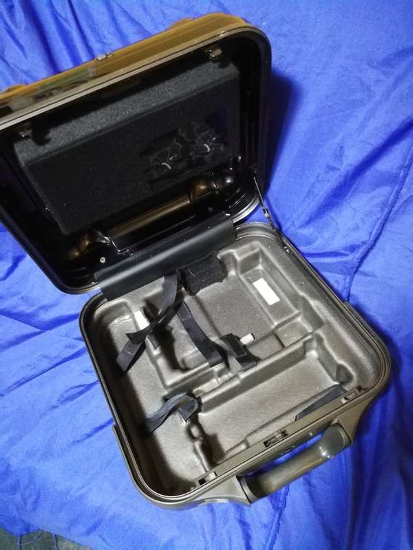 Vintage JVC Movie Camera Clamshell Case. With clip on shoulder straps. Avant Garde