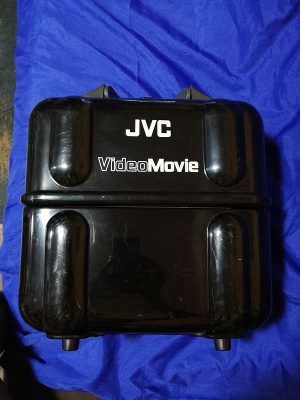 Vintage JVC Movie Camera Clamshell Case. With clip on shoulder straps. Avant Garde