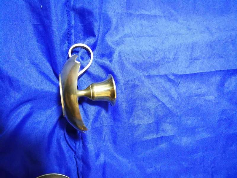 Vintage pair of solid brass candle holders/ chamber stick