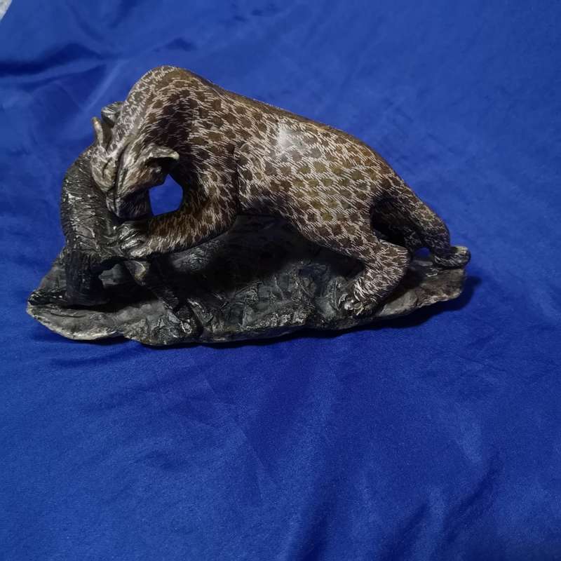 Leopard Rock Art. Vintage
