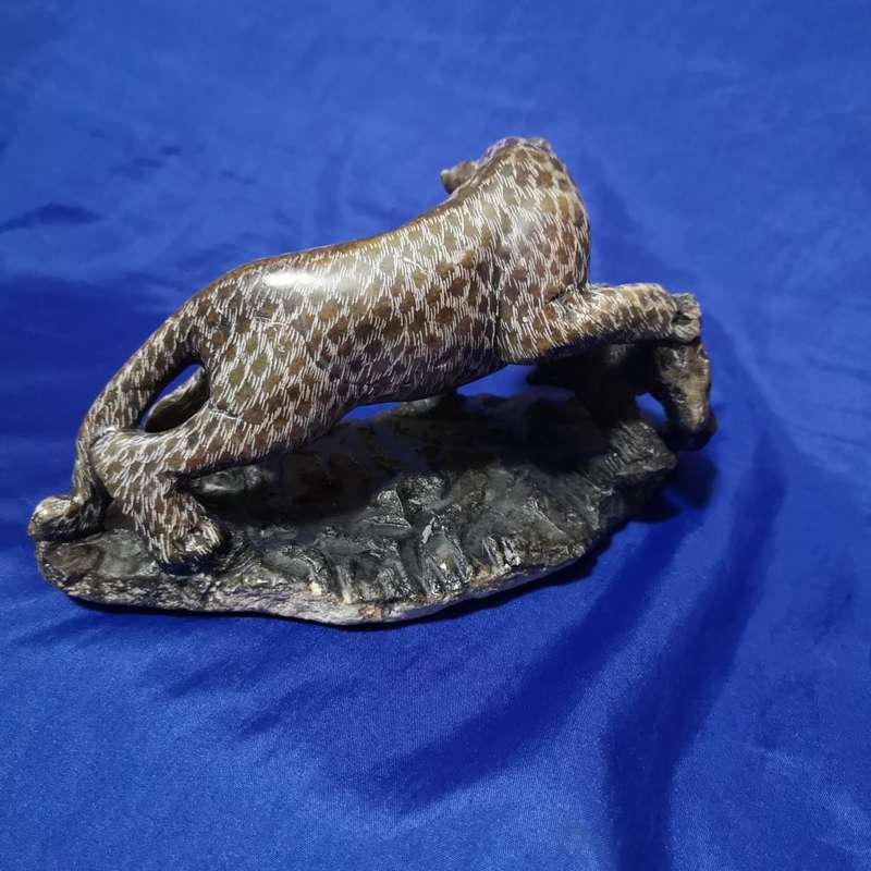 Leopard Rock Art. Vintage