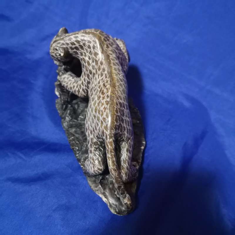 Leopard Rock Art. Vintage