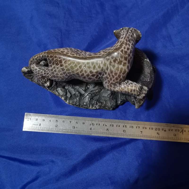 Leopard Rock Art. Vintage