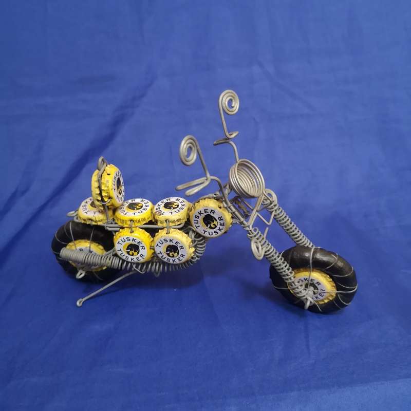 Bottle cap Motorcycle- Indigoarts- African Recycling Artists (Kenya)