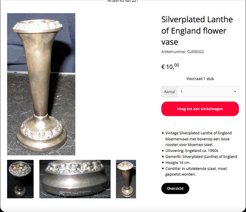 Ianthe England Silver Plated Rose Flower/ Posy Vase Vintage. Three available