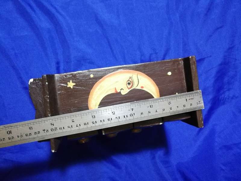Indonesian Moon and Sun Keepsake Chest of Draws. Handpainted. Vintage Decor item.