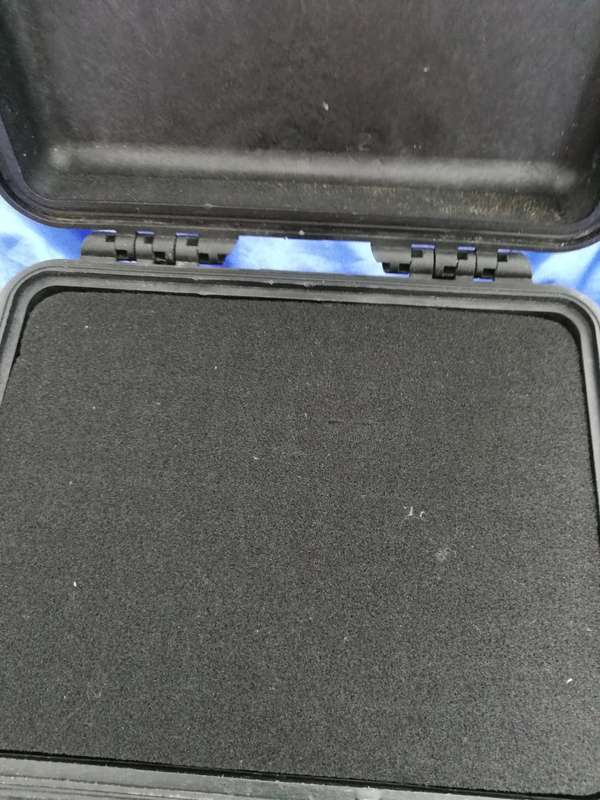 Pelican 1200 Water-Tight case with foam Black Hard Case - Made In USA. Small Case.