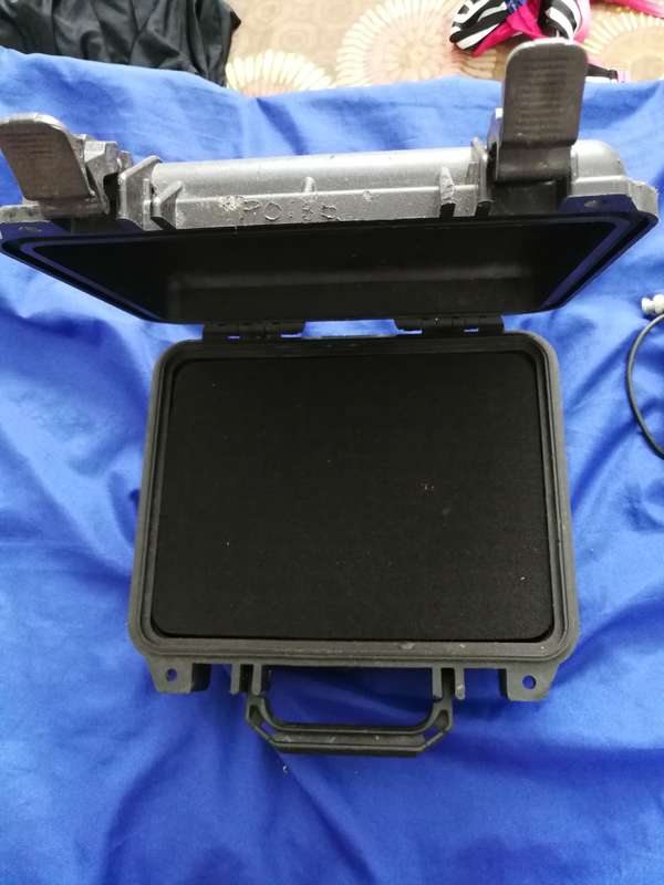 Pelican 1200 Water-Tight case with foam Black Hard Case - Made In USA. Small Case.
