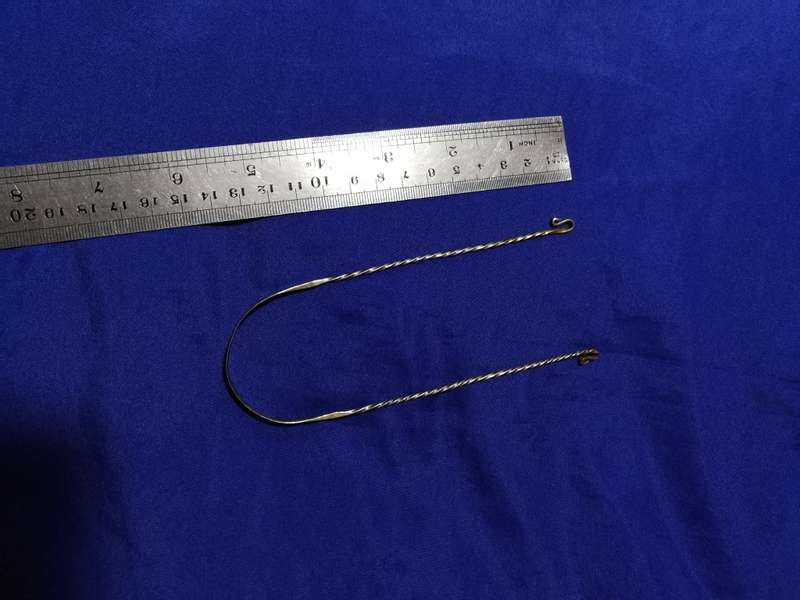 Rare Antique silver tongue cleaner.