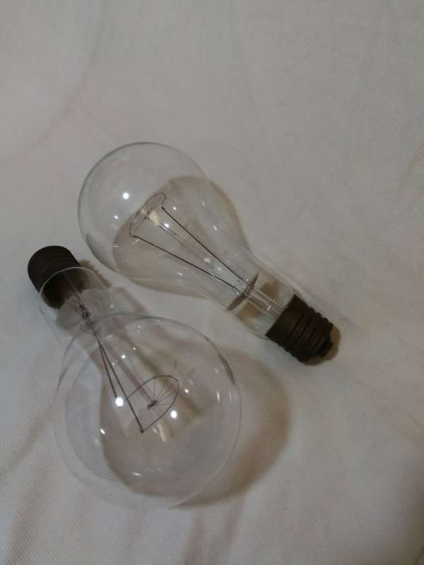 Antique / Vintage Light Bulbs. Large unused, tested. Possibly 500w 220v