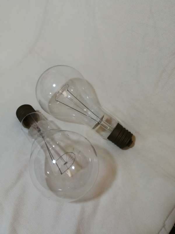 Antique / Vintage Light Bulbs. Large unused, tested. Possibly 500w 220v