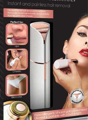 Portable Hair Removal Machine for Women with lighted non vibrating fine razor.