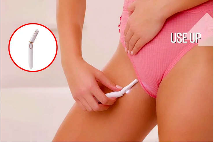 Portable Hair Removal Machine for Women with lighted non vibrating fine razor.