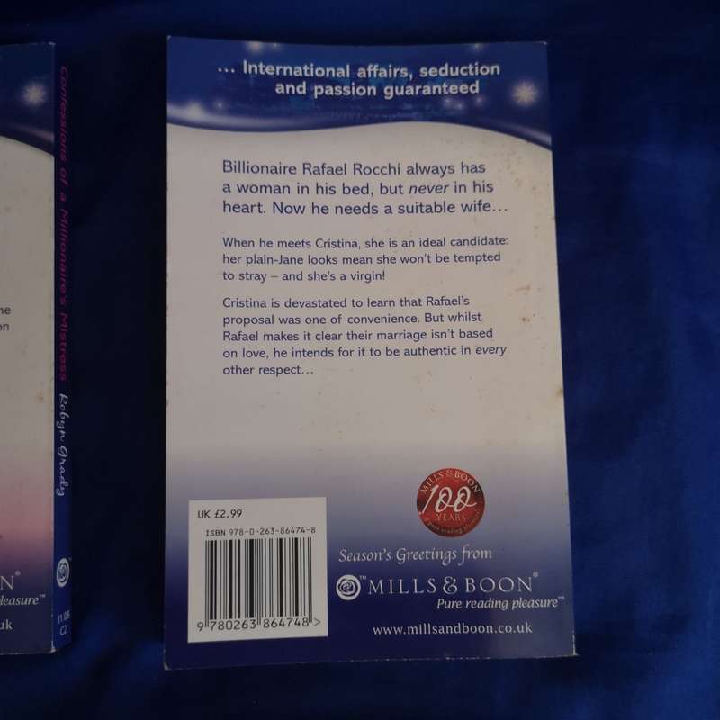 Mills & Boon (3) with 1 Silhouette Book. See pics for title and synopsis. Thanks for Your Support!