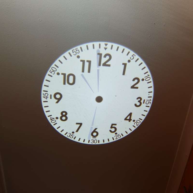 Digital Led Wall or Ceiling Projection Desk Clock Silent, black,UK Plug with SA Adaptor