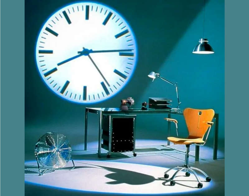 Digital Led Wall or Ceiling Projection Desk Clock Silent, black,UK Plug with SA Adaptor