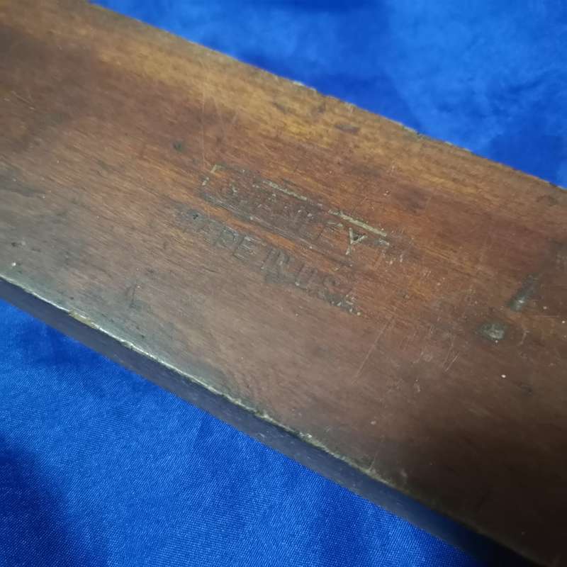 VINTAGE STANLEY 24` LEVEL-MADE IN U.S.A. OF GENUINE CHERRY WOOD W BRASS ACCENTS