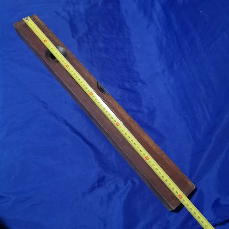 VINTAGE STANLEY 24` LEVEL-MADE IN U.S.A. OF GENUINE CHERRY WOOD W BRASS ACCENTS