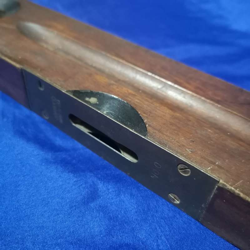 VINTAGE STANLEY 24` LEVEL-MADE IN U.S.A. OF GENUINE CHERRY WOOD W BRASS ACCENTS