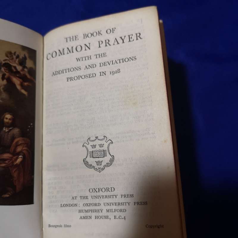 1928 Proposed The BOOK OF COMMON PRAYER Cambridge Oxford UK Great Britain