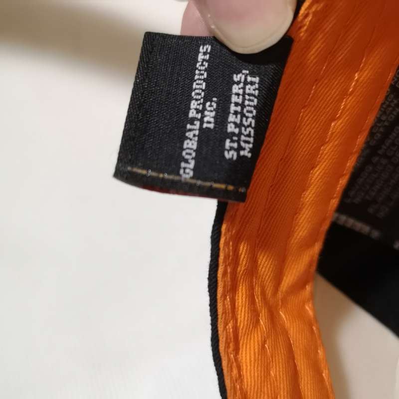 Harley Davidson Hat Cap Strap Back Orange Black. Original item St Peters Missouri- Unused