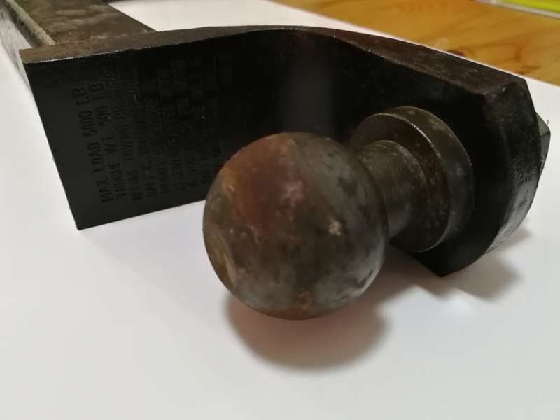 Removable Tow bar with ball and detachable Receiver 50mm Square. 5t rated