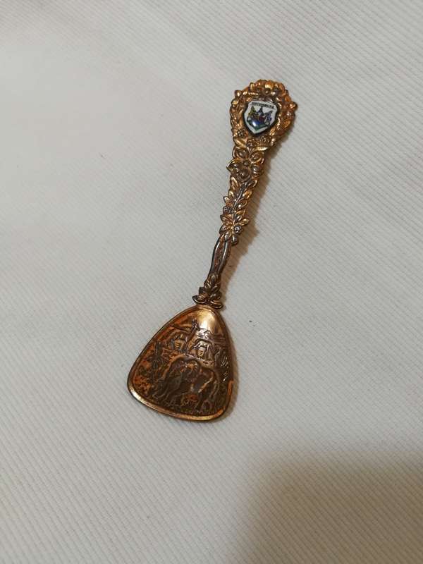 Unique Copper South Africa Decorative Spoon With Elephants/Gazelles