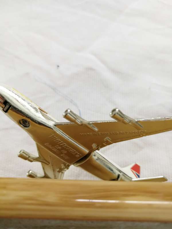 Vintage 1970`s Lesney Giftware British Airways Desk Pen Holder, Matchbox Boeing 747 SP 10 Metal.