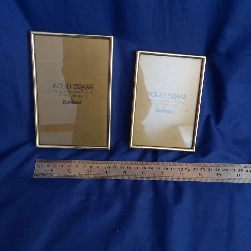 Bowon solid brass picture frames- vintage