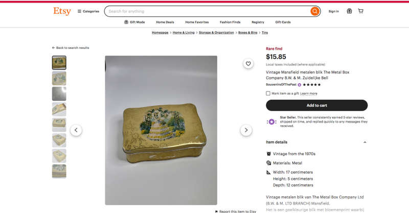 Vintage Mansfield. The Metal Box Company B.W. & M. A Rare Find- Made in England
