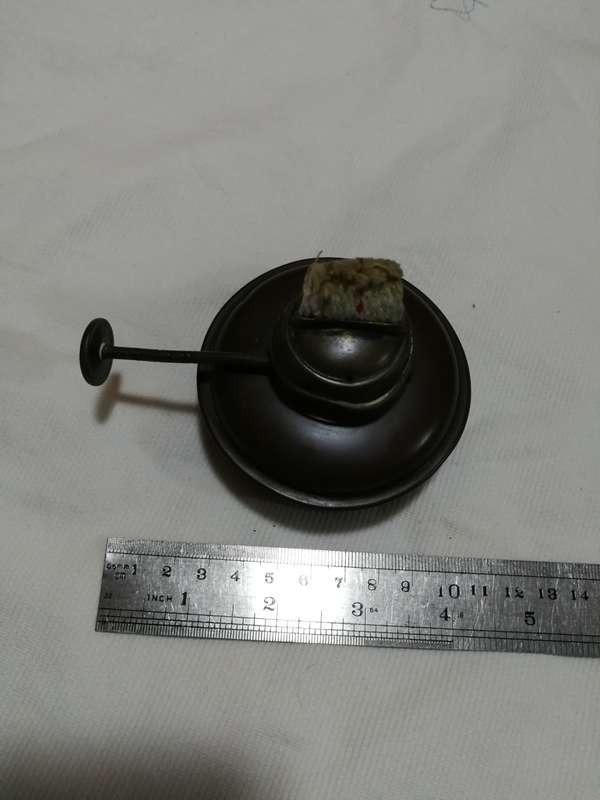 Vintage Jewelers Brass Tabletop Lamp Heater Light. hallmarked