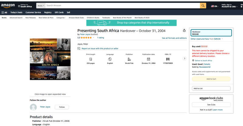 Presenting South Africa- Hardcover with dust cover. 2004