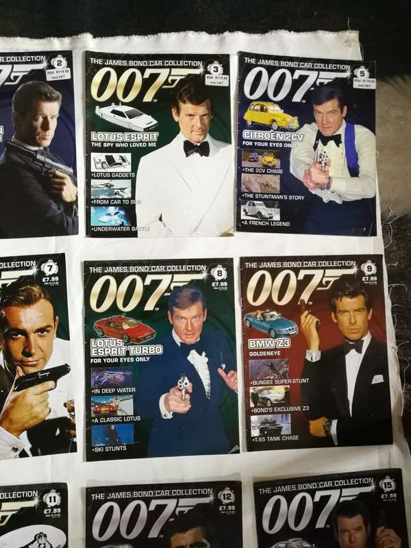 James Bond car collection magazines only. Cars were looted