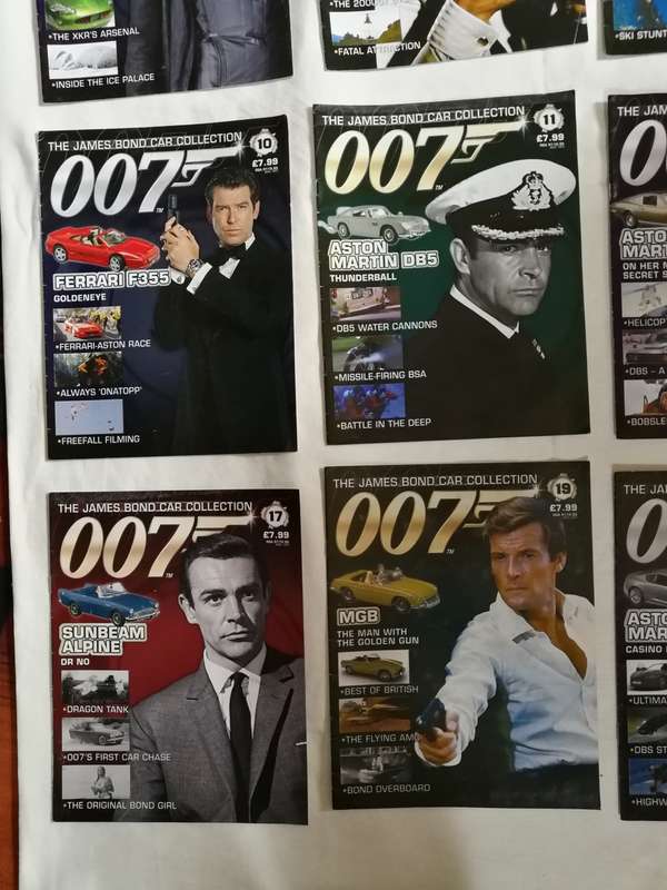 James Bond car collection magazines only. Cars were looted