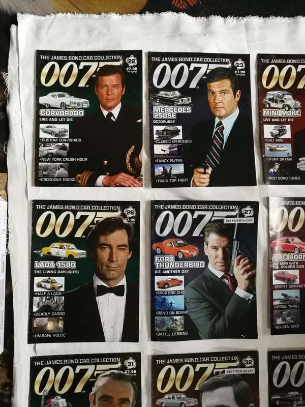 James Bond car collection magazines only. Cars were looted