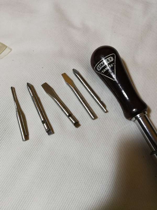 Stanley Yankee 135B Ratchet Screwdriver  with Bits. Almost new condition