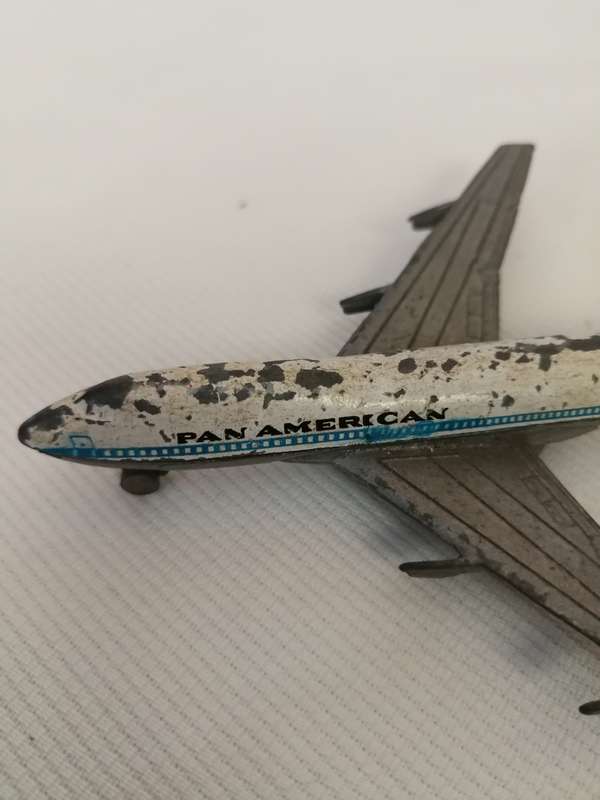 PAN AM AIRLINES VINTAGE PLAYART BOEING 747 Die-cast airliner 1980s