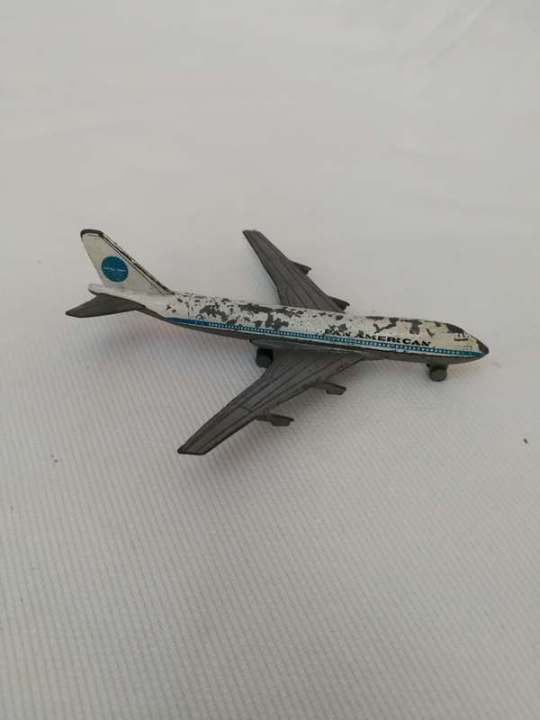 PAN AM AIRLINES VINTAGE PLAYART BOEING 747 Die-cast airliner 1980s