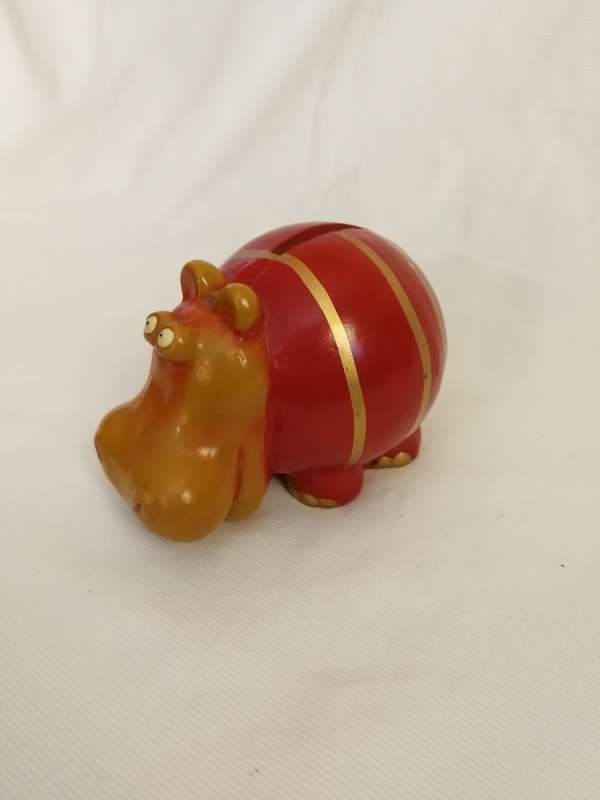 Vintage Hippo coin bank