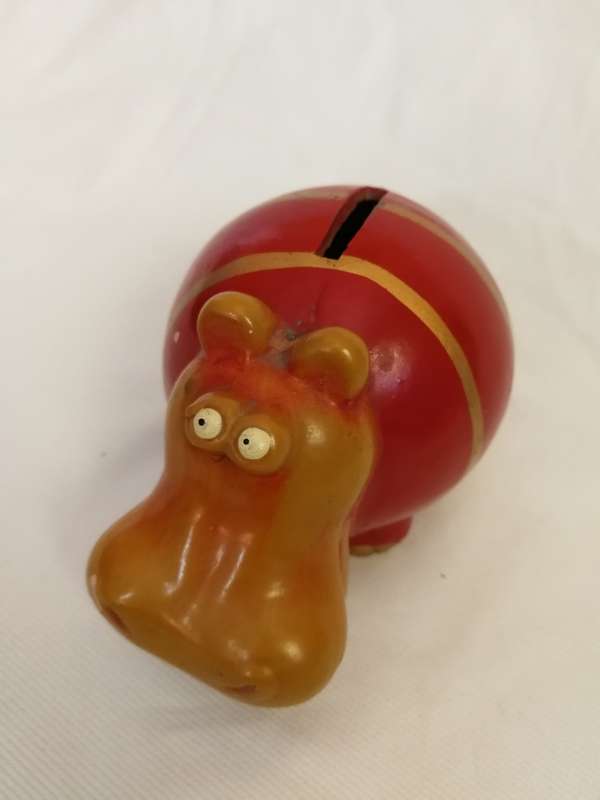 Vintage Hippo coin bank