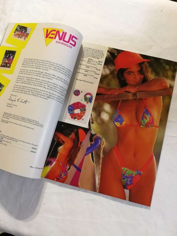 SOMALY SIENG New Body AMERICAN SWIMWEAR Magazine March 1991 Venus Swimsuits USA