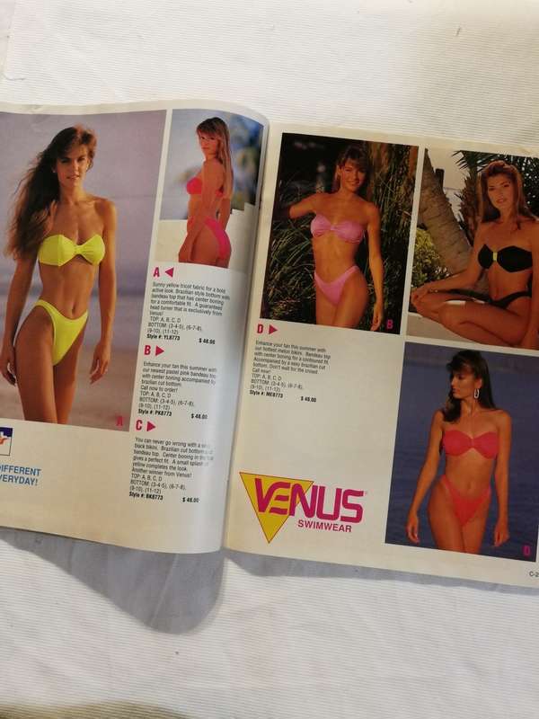 CANDICE DALY SWIMWEAR USA Magazine June 1990 HI GRADE! Venus Swimsuits