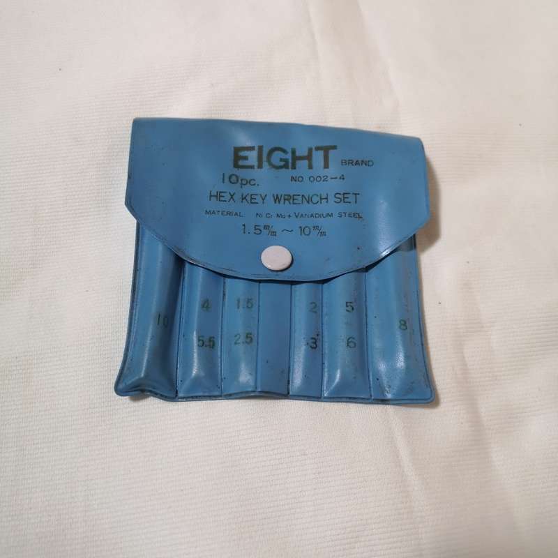 EIGHT Brand - Hex Key Set - 1.5mm to 10mm (10 Piece) CrVanadium