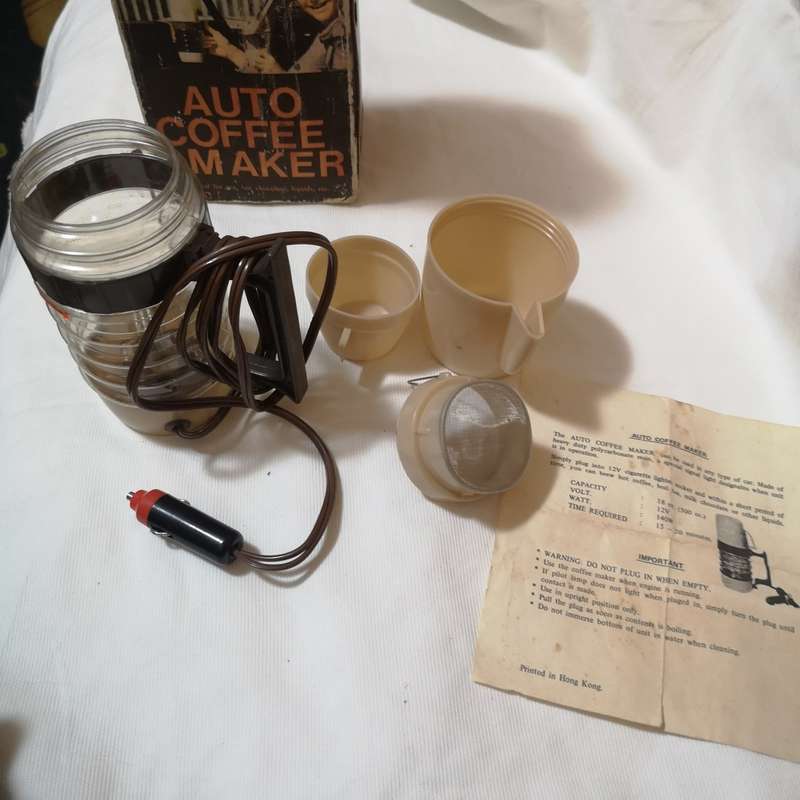 12 volt kettle. Vintage Auto Coffee Maker For Car Truck Auto Boat RV - NOS In Box - Never Used