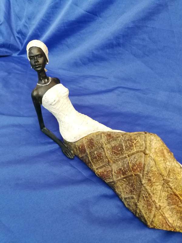 Stunning African Lady Posing Decor 440mm long. ideal for Home or Boutique